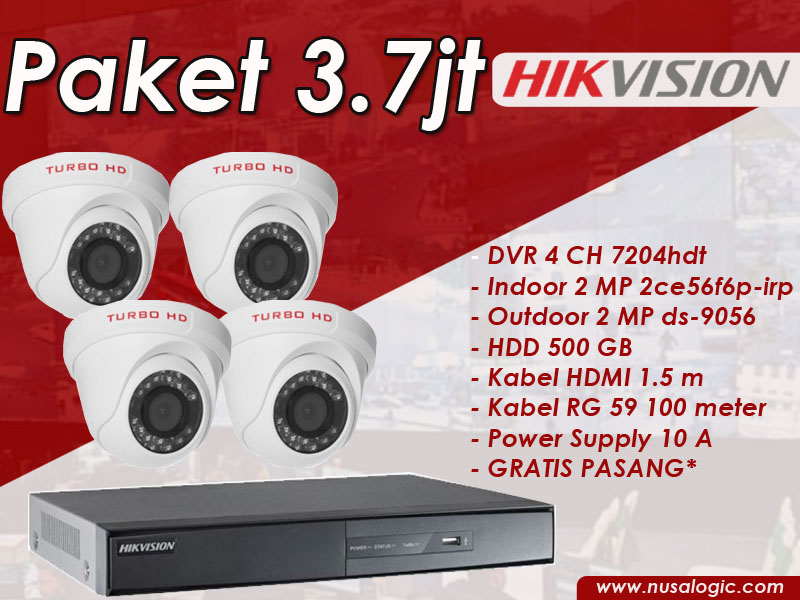 Paket CCTV 4 channel Hikvision